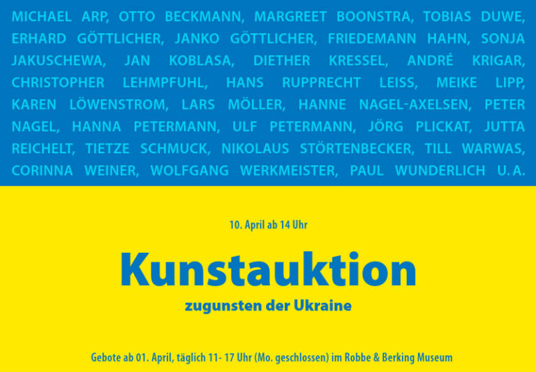 Flensburg: Kunstauktion zugunsten der Ukraine im Robbe & Berking Museum
