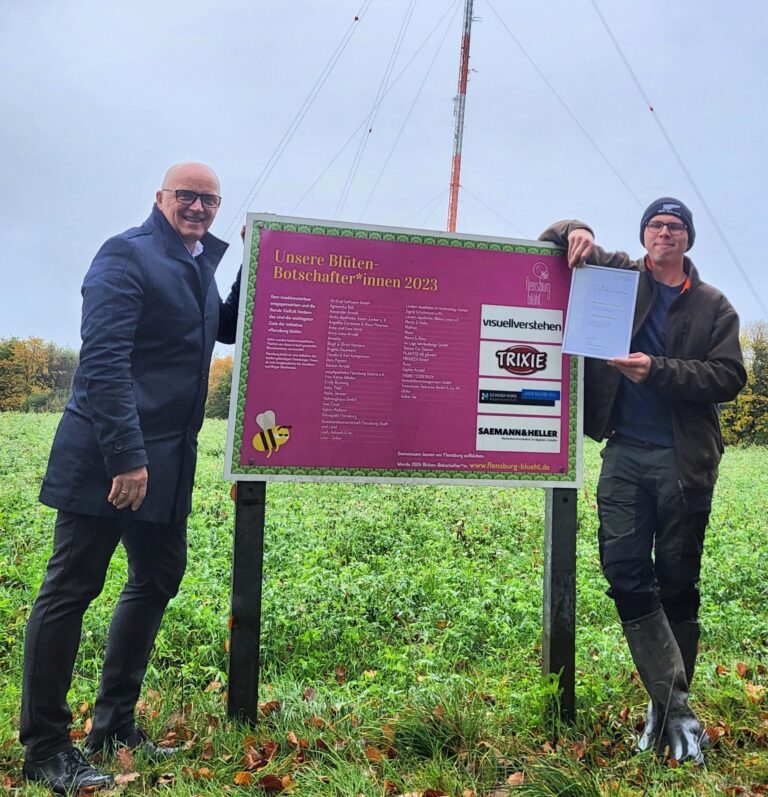 Kai Jacobsen und Birger Riechmann erhalten die Auszeichnung „Flensburgs Klimaschützer“