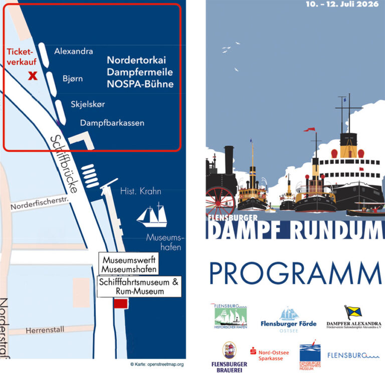 Flensburger Dampf Rundum 2026 am Nordertorkai